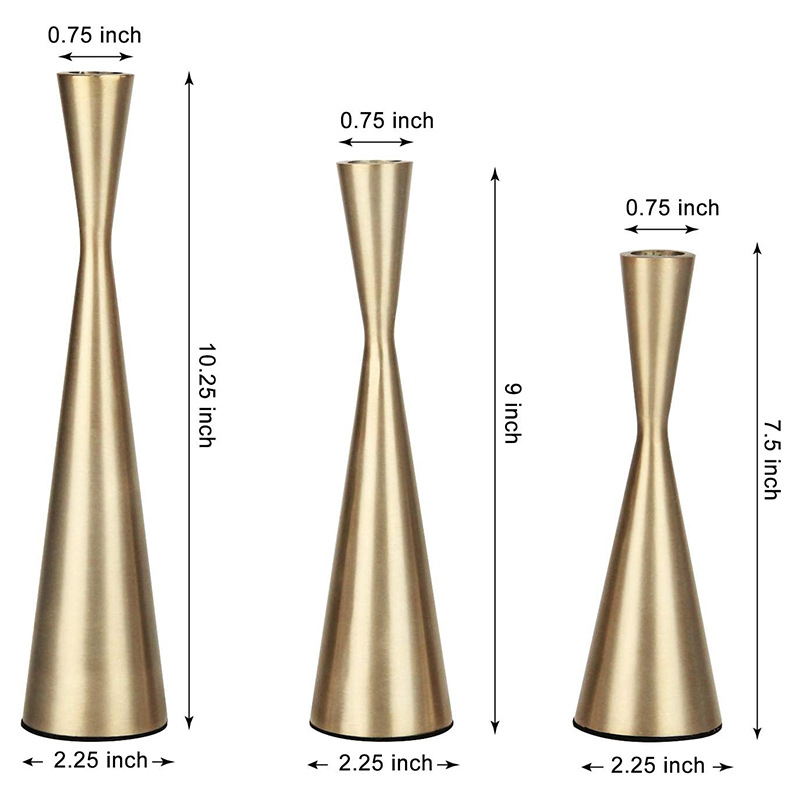 Candelabro de hierro forjado Candelabro de oro simple Cena romántica Candelabro de boda Candelabro Hotel Decoración de boda Accesorios y adornos