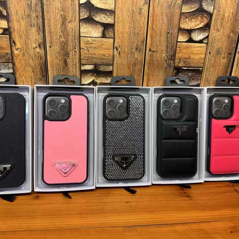 New Pure Color Cotton-Filled down Jacket Suitable for Apple 16 Mobile Phone Case Iphone15Promax Trendy Brand Anti-Fall