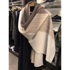 ウール ~ 手触りが非常に繊細で、カシミヤに負けない: マフラーの大ストールの色合わせマフラー240グラムの大グラムの重さ
