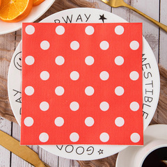 Dot Print Table Napkins Square Embossed Flower Napkins Restaurant Party Decorative Paper Towels Direct Manufacturer Wholesale