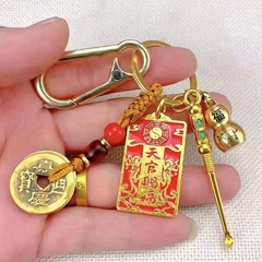新製品 12 星座ひょうたん天官祝福キーホルダー祝福カードペンダント男性と女性の持ち運び富キーホルダー