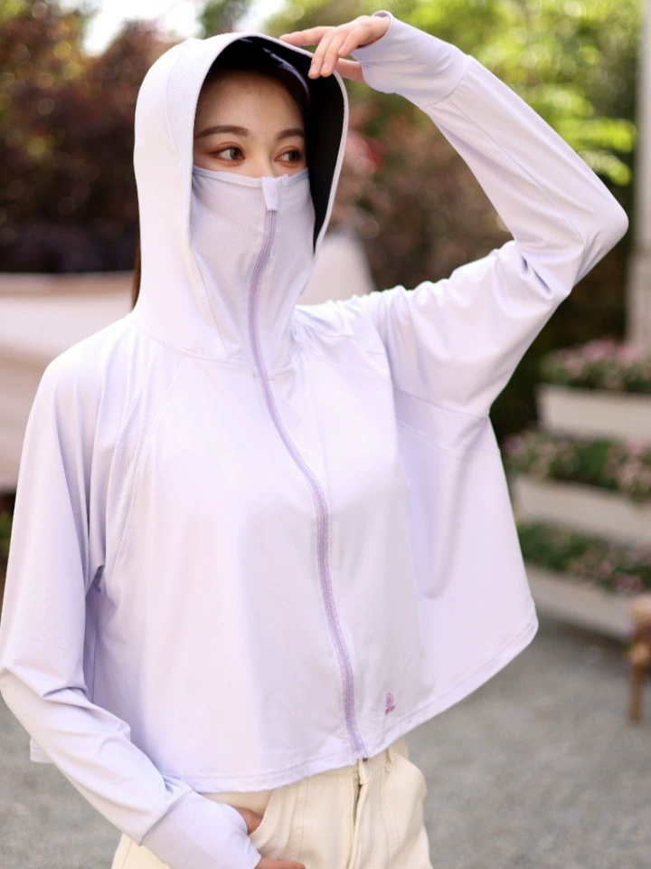 Красивая Silk солнцезащитная одежда с капюшоном, тонкая спортивная летняя мужская длинная куртка