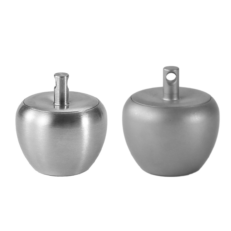 Creativo de acero inoxidable de Apple pequeña botella de la medicina caja de medicina portátil llavero Primeros Auxilios medicina tanque sellado de titanio puro almacén impermeable