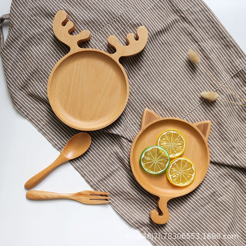 Solid Wooden Round Tray Kidsren's Set Cross-Border Coaster DIY Bottom Embryo Succulent Mosaic Coaster Production Materials