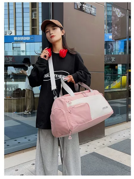Fitness Bag with Dry and Wet Separation, Training Sports Bag, Portable Luggage Bag, Short-Distance Travel Bag, Large-Capacity Swimming Bag for Men and Women