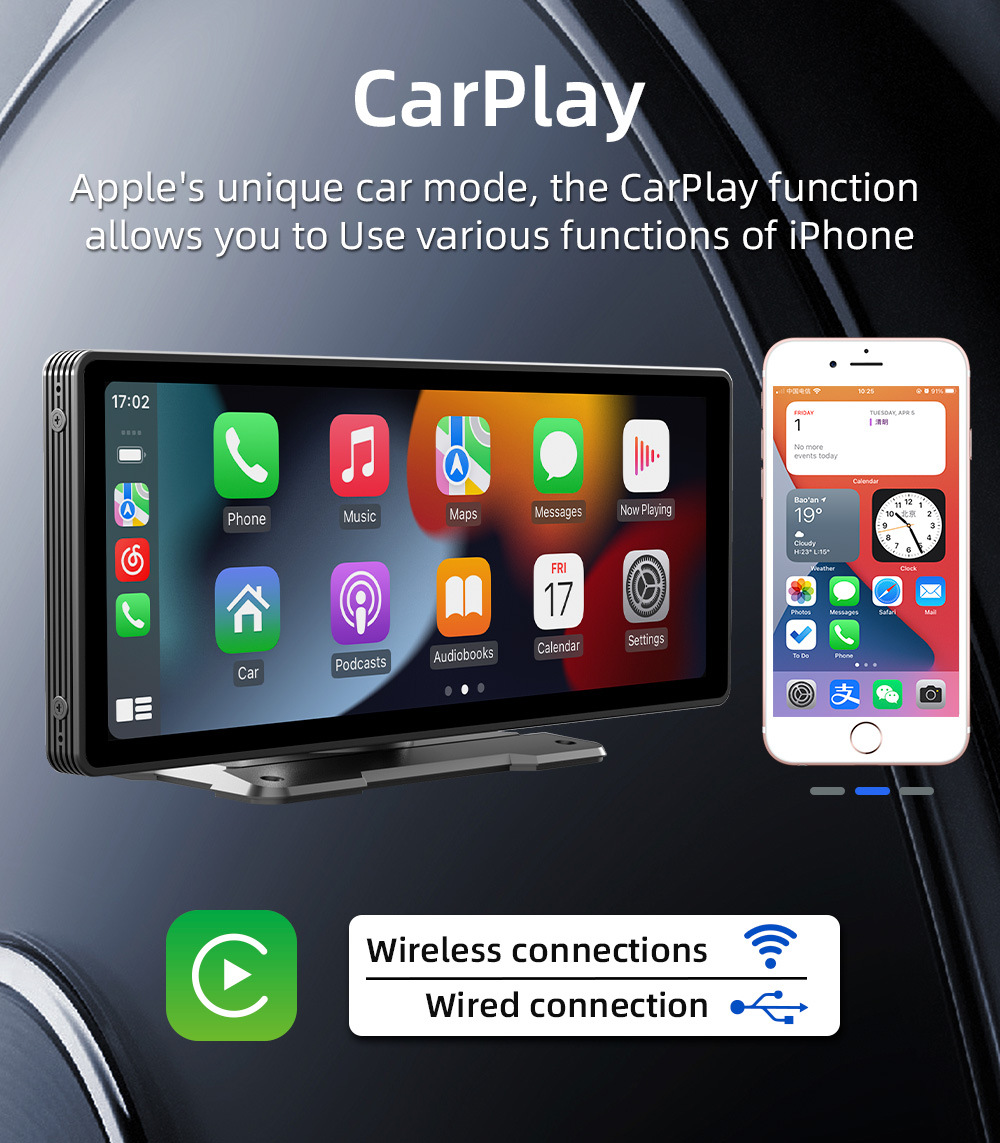 Cross-Border 10.26inch Portable In-Car Mp5 Player Multi-Functional Carplay Car Navigation Mp5