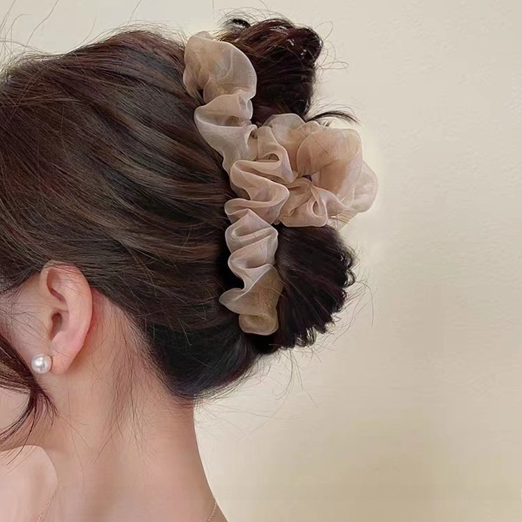 Volume dei capelli ~ Super fata forcina estiva a rete per capelli da donna temperamento posteriore della testa piastra per capelli grande clip di squalo sensazione avanzata_voghion.com