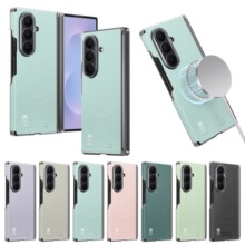日韩适用GalaxyZTriFold手机壳磁吸中轴皮革纯色三星ZFold7保护套