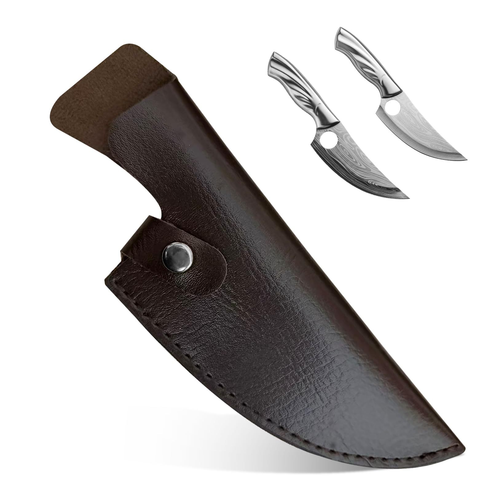 Amazon Crazy Horse Leather Knife Sheath Sharp Knife Cover Household Cowhide Single Knife Protective Cover Kitchen Leather Sheath