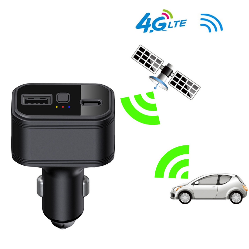 New Car-Mounted 4Gtk818 Gps Locator Cigarette Lighter Fast Charging Car Charging Accurate Positioning Plug in