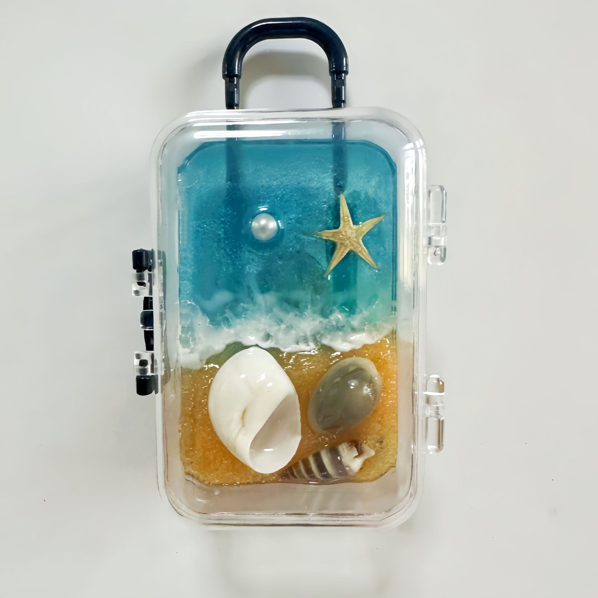 가방 해경 냉장고 스티커 순수 천연 콘치 수제 게 표본 자기 높은 색상 값 3D 스테레오