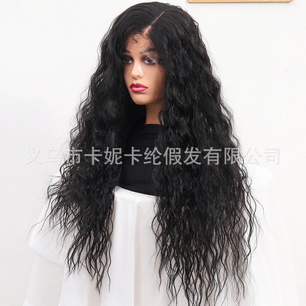 NEWLOOK nuevo estilo europeo y americano de ondas negras transfronterizas pelucas de cabello real de encaje.