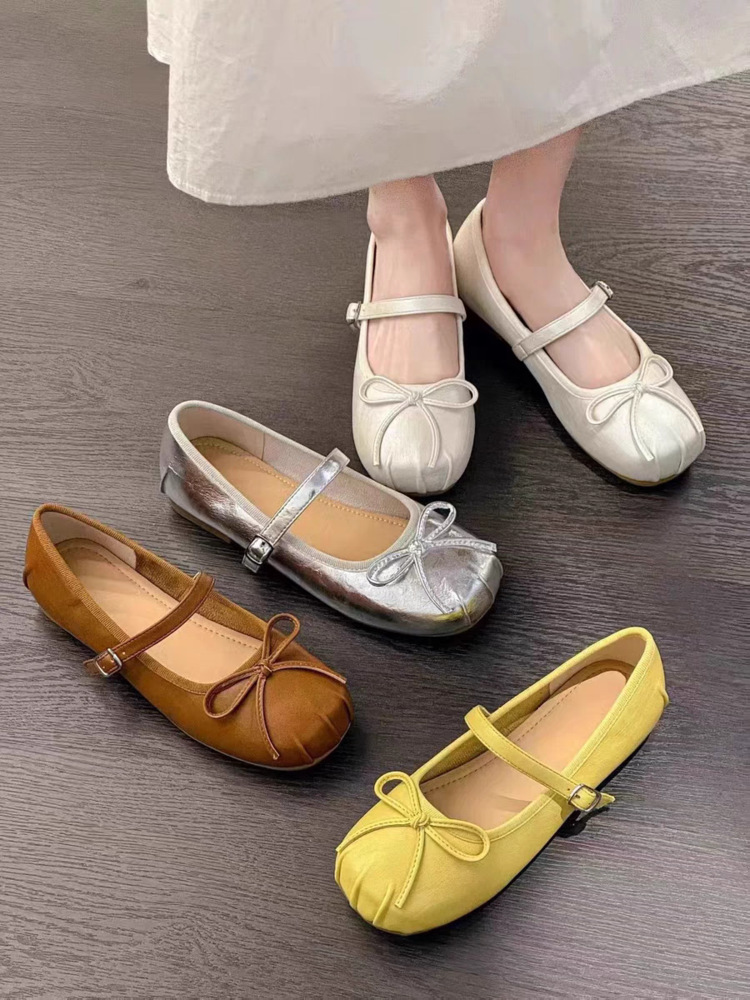 Dames mary jane ballerina's van schapenwol met verhoging_voghion.com