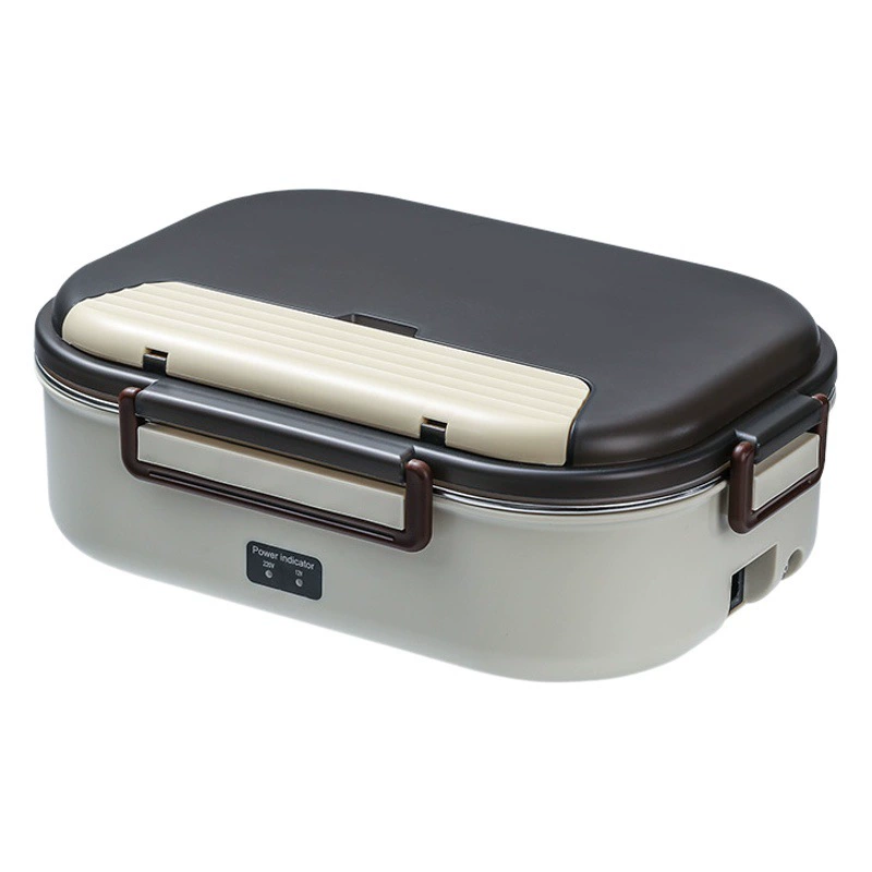 Электрический ланч-бокс, ланч-бокс двойного назначения для дома и автомобиля, ланч-бокс с постоянной температурой 304 для офисных работников, без воды, подключаемый с подогревом, ланч-бокс