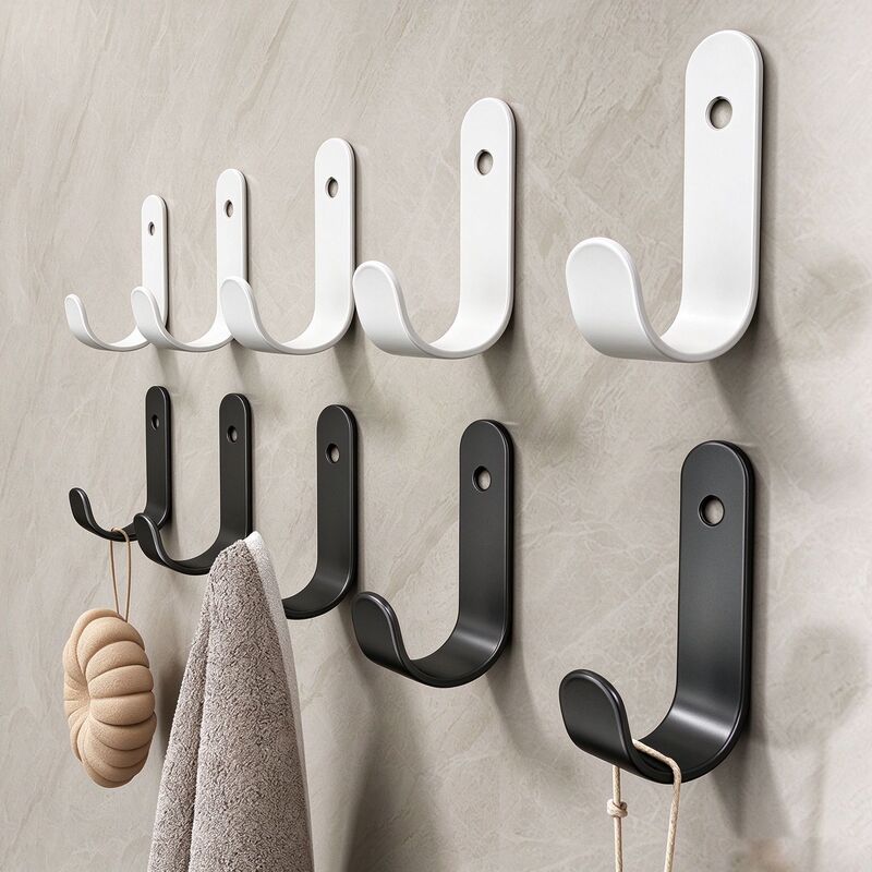 Single Hook No-Drill Adhesive Hook, Can Be Glued or Drilled for Wall Mounting, Bathroom Kitchen Household Metal Clothes Hook Wholesale Single Hook No-Drill Adhesive Hook, Can Be Glued or Drilled for Wall Mounting, Bathroom Kitchen Household Metal Clothes Hook Wholesale