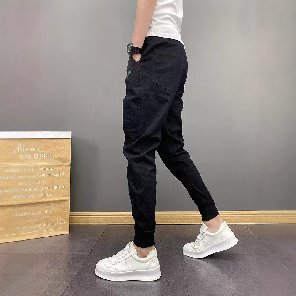 Pantalones casuales universales para hombres rectos sueltos 2024 pantalones de tendencia de tendencia de Hong Kong para hombres pantalones de tendencia de vello
