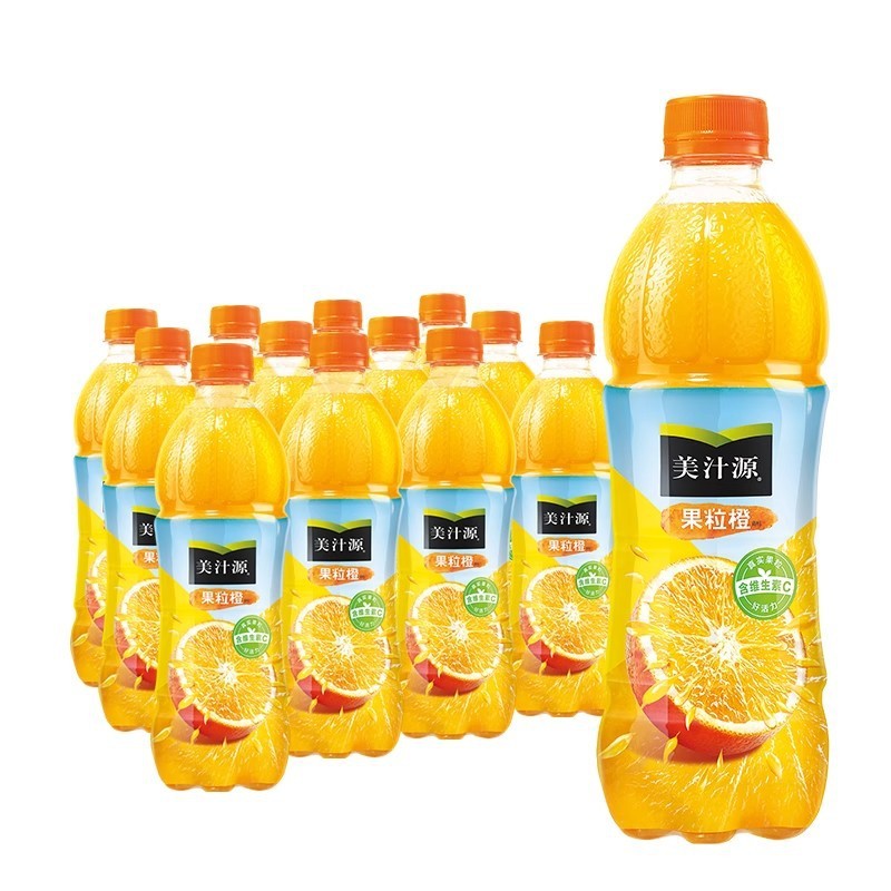 美汁源果粒橙450ml24瓶装整箱补充vc果汁大果粒果肉橙汁饮料整箱|undefined