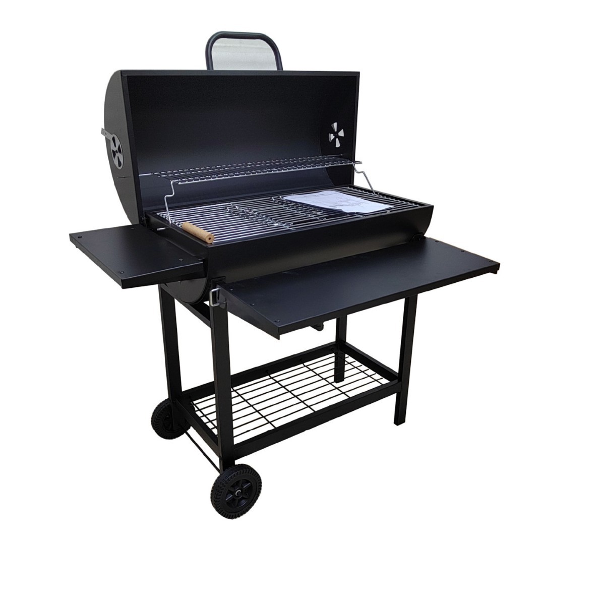 Fábrica se especializa en la producción de estufa de barbacoa 42cm barril de aceite estufa con ruedas Push-Pull barbacoa al aire libre barbacoa parrilla barbacoa