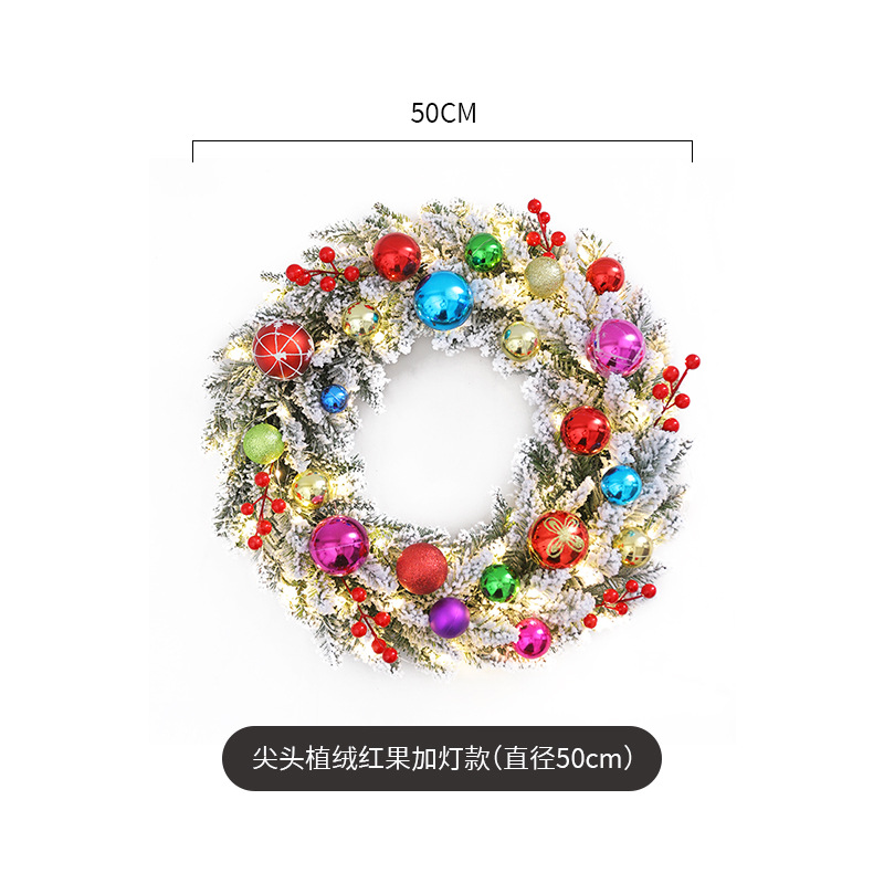 Amazon está dedicado a Navidad Garland ratán decoración simulación flocado Garland ventana puerta colgando centro comercial escena diseño