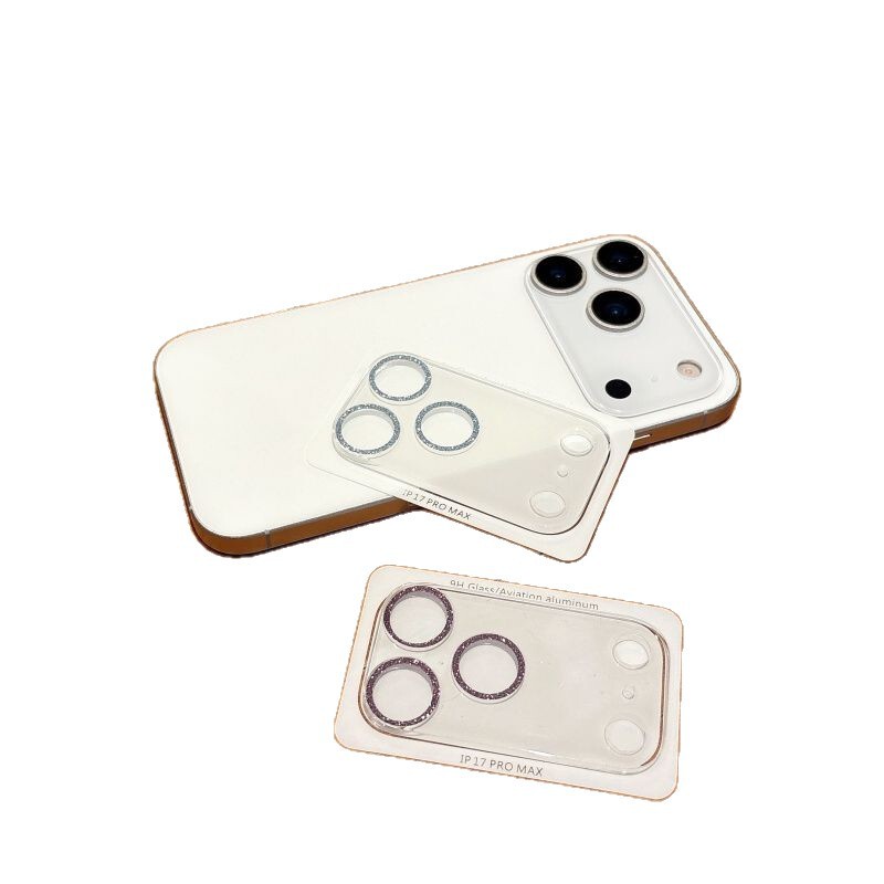 适用苹果17闪粉一体全覆盖镜头膜iPhone17ProMax后摄像头超清贴膜|undefined