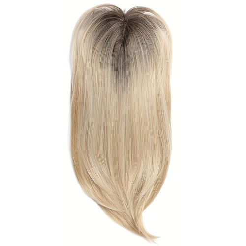 European and American false hair extensions for women, gradual color octagonal fringe, synthetic fiber, long curly hair for women, natural and breathable hair additions