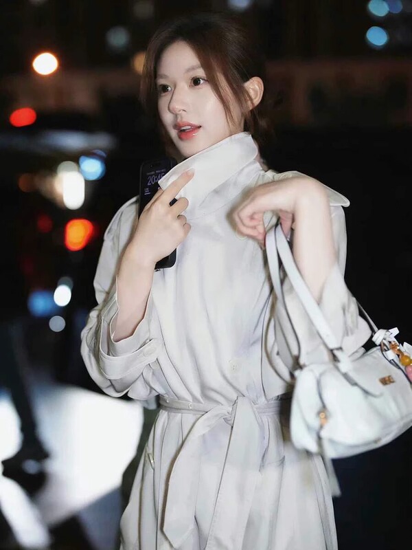 白色风衣外套女小个子2025年秋季新款英伦风高级感中长款气质大衣|undefined