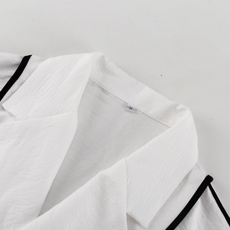 Lazy Women Collared Long Sleeve Cardigan Lace up Loose Fitting Wide Leg Romper Casual Two Piece Sets