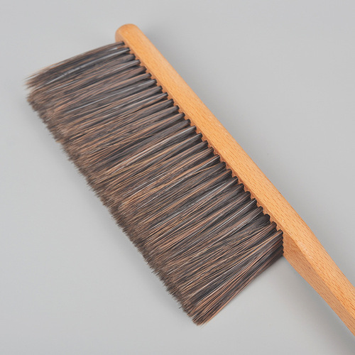 [Supplied by Yiwu manufacturer] Large solid wood soft bristle bed sweeping brush, long handle household bed brush dust removal brush beech wood