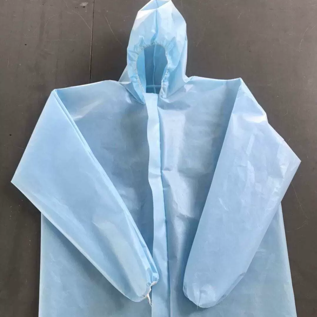 湖北厂家供应现货加厚防水防油防护服化学喷漆工作服隔离衣连体