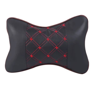 Car headrest pillow neck: Headrest - black-red
