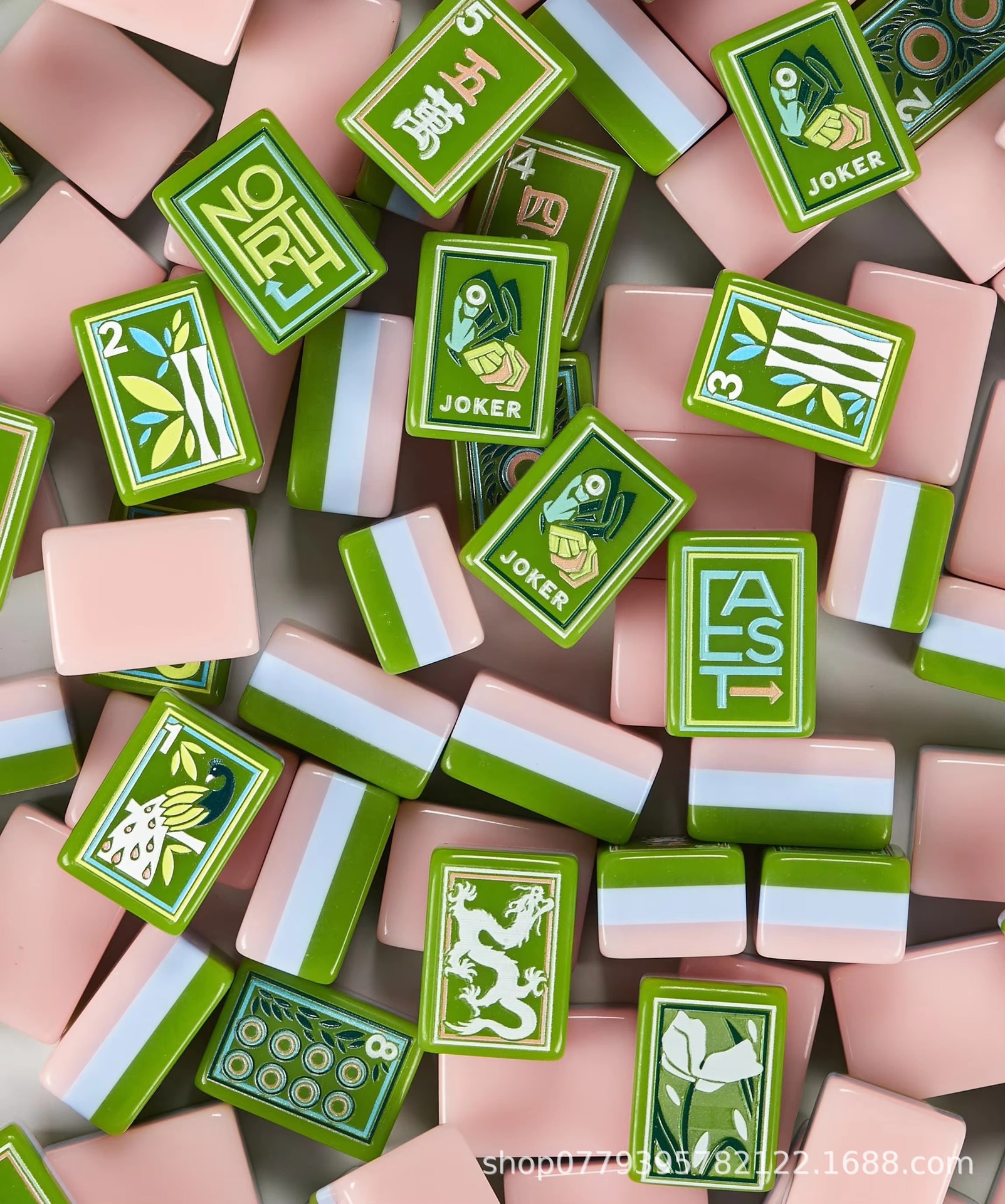 Three-layer acrylic American Mahjong set