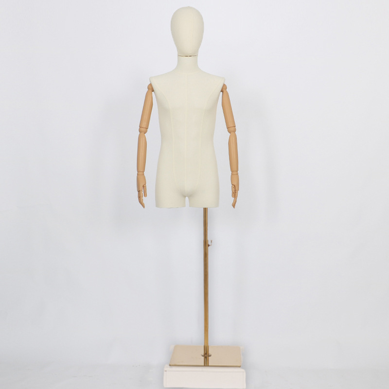 Tienda de ropa de moda marca de hombres modelo apoyos medio cuerpo de la ventana soporte de exhibición de cuerpo completo falso muñeca de los hombres