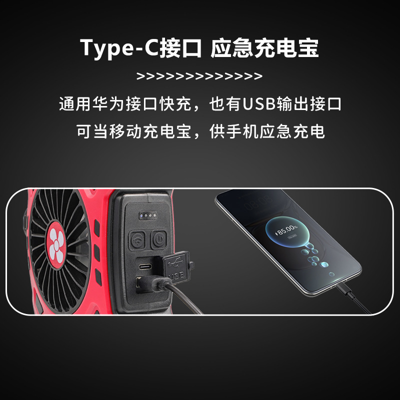 Transfronterizo al aire libre portátil ventilador luz tienda escritorio dormitorio camping portátil pequeño ventilador