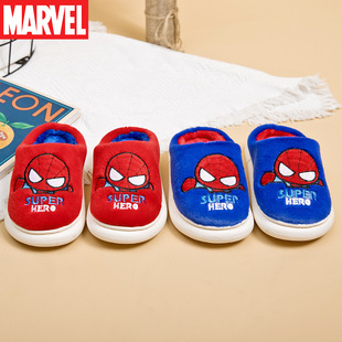 [70% discount] dishi spider-man children's cotton slippers boy cartoon indoor non-slip new autumn and winter
