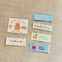 现货布标手工handmade装饰贴箱包鞋袜织唛头格子水果服装辅料配件