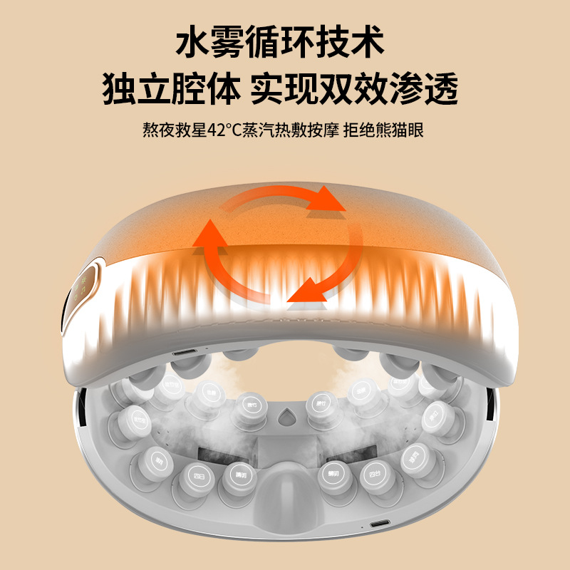 Protector de ojos transfronterizo, máscara de ojos de masaje inteligente, máscara de ojos de vapor de compresión caliente doméstica, protector de ojos para adultos, masajeador de ojos