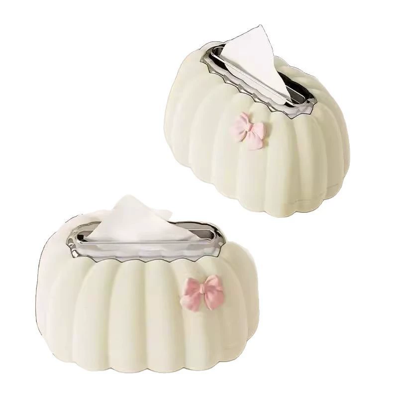 tissue storage box Pumpkin tissue box Home creative cardboard box Office living room simple pumpkin shape