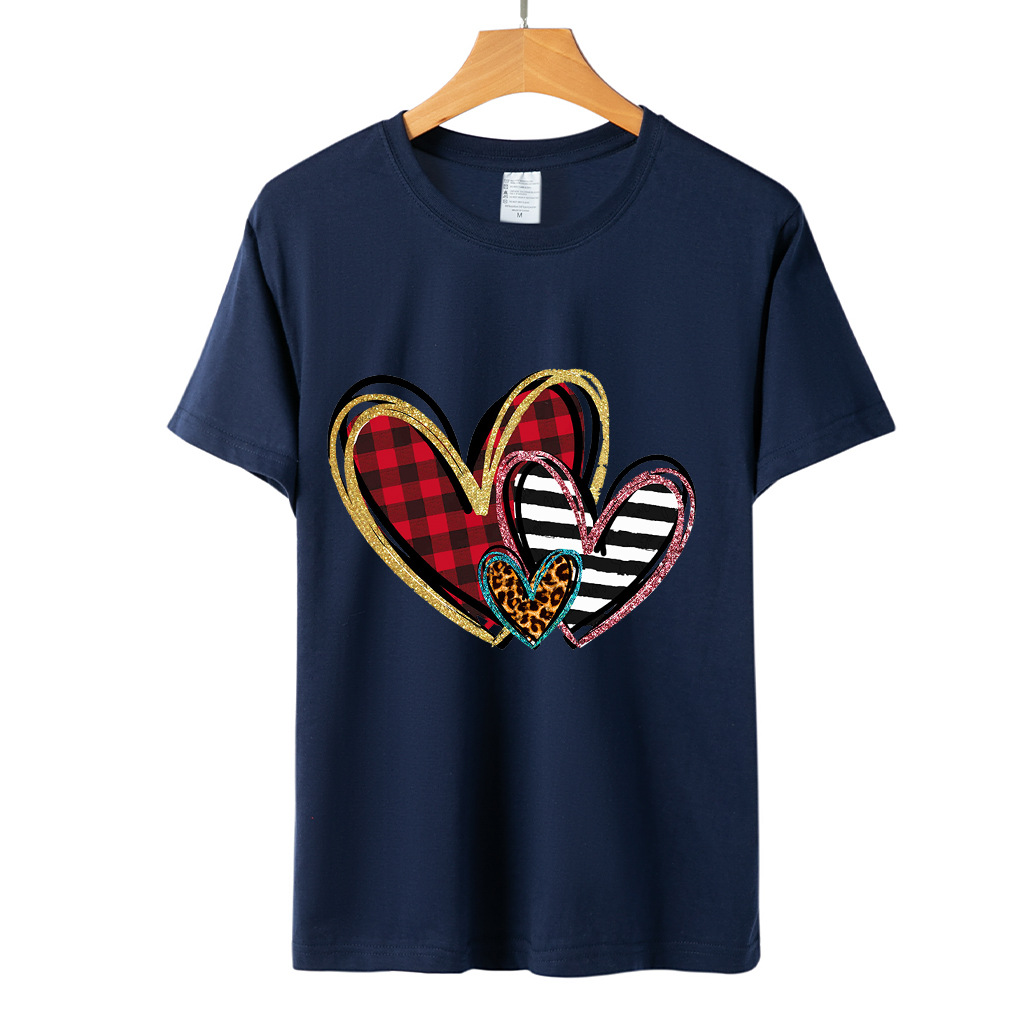 Unisexo Playeras Manga Corta Camisetas Ropa De Calle Forma De Corazón display picture 5