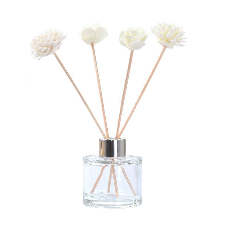 Botella de aromaterapia al por mayor transfronteriza redonda cuadrada 50ml 100ml Frasco de fragancias sin fuego Frasco de vidrio de perfume