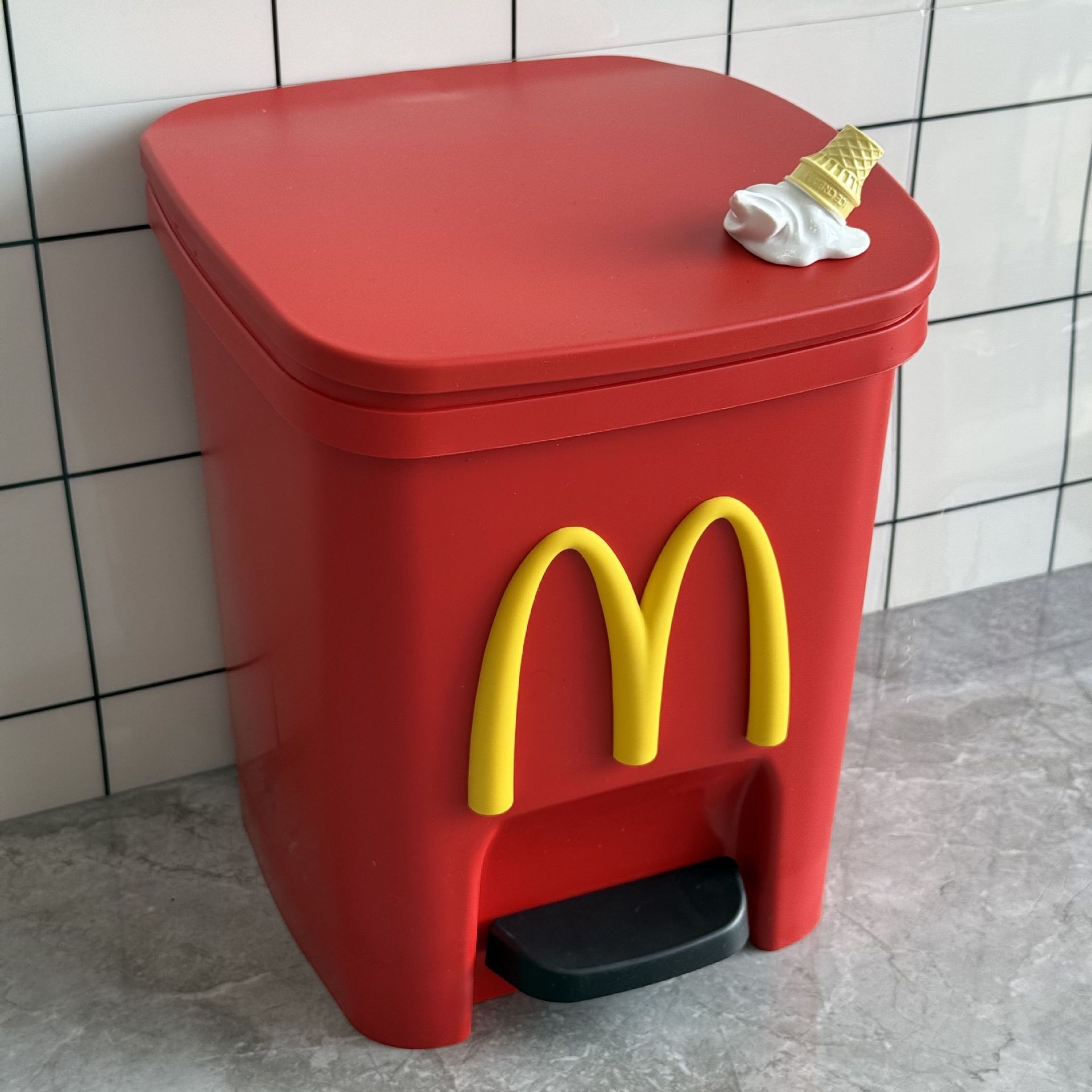 Botella de basura de trigo y trigo pie pie con cubierta encantadora sala de estar familiar dormitorio silencioso baño de gran capacidad cocina