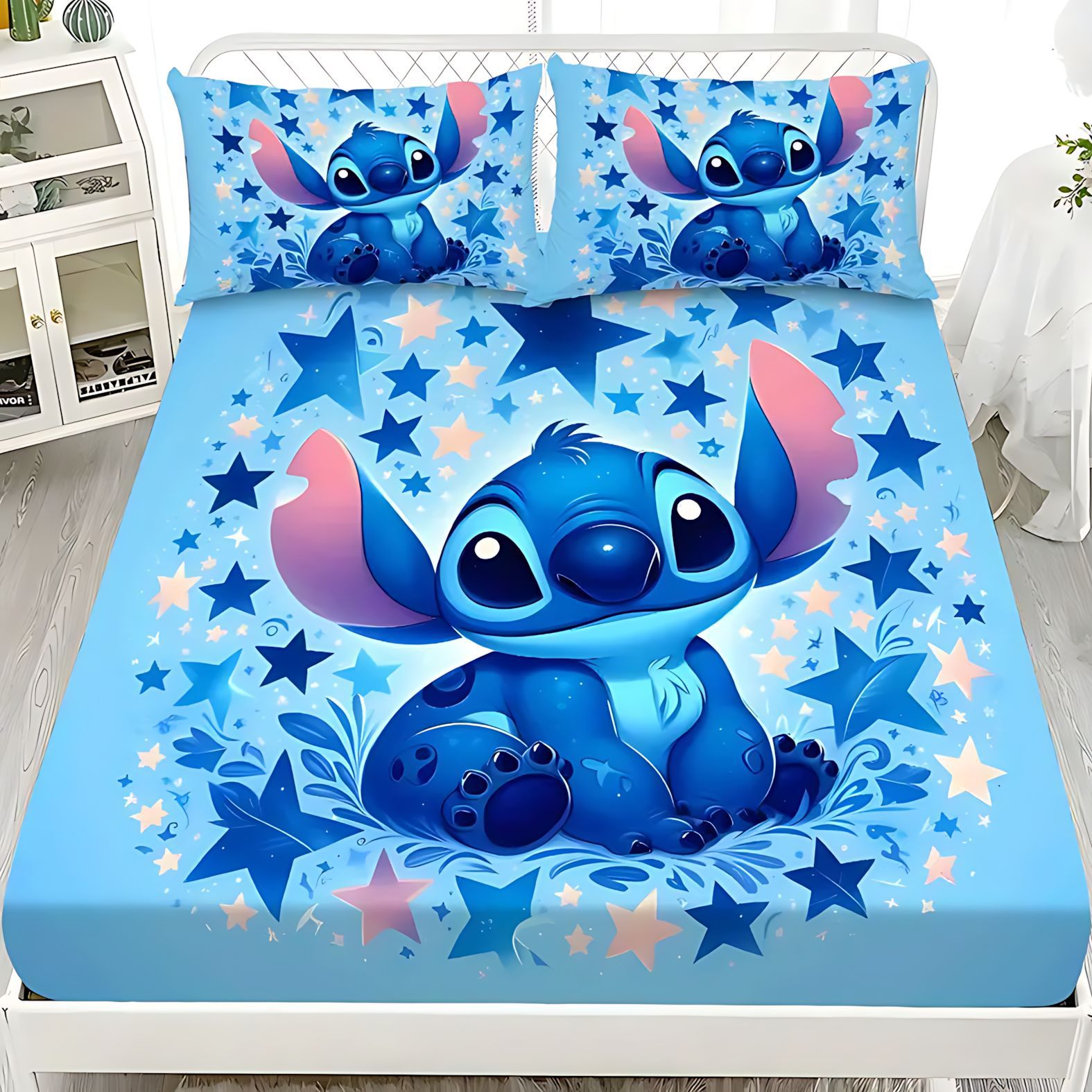 TEMU / JIT Cross-border juguetón Stiltys temático patrón de cama de cama de cama de cama para dibujar se puede hacer