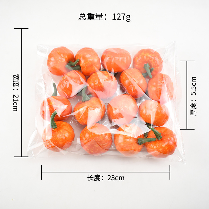 Modelo de calabaza de simulación accesorios de decoración de calabaza de Halloween vitrina vegetal fotografía educación temprana props