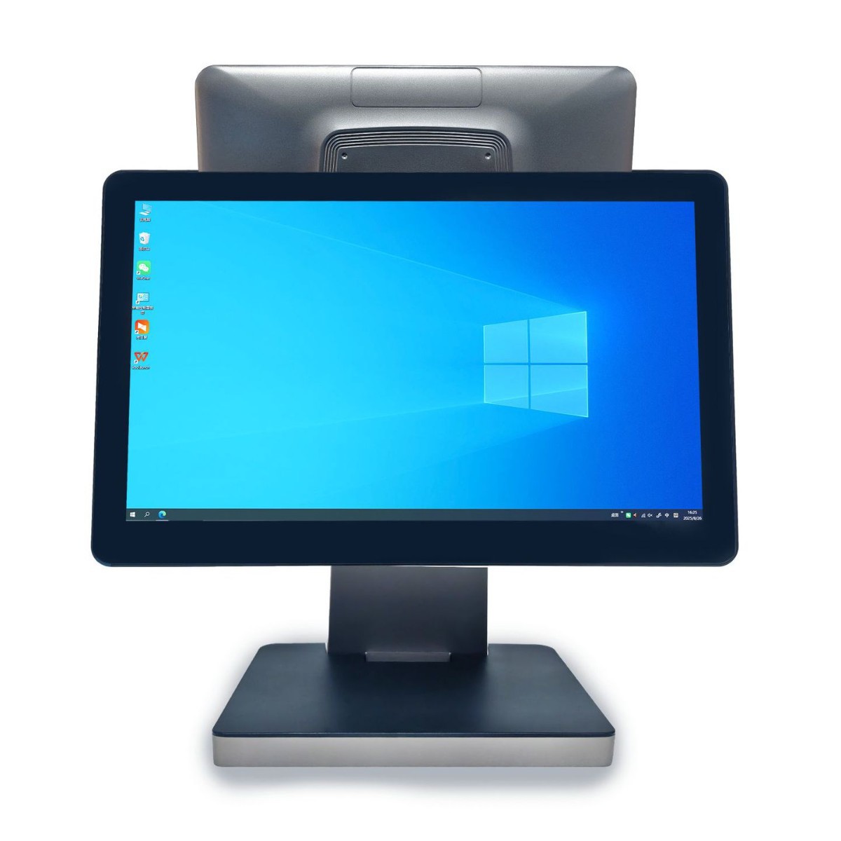 海外跨境双屏15.6寸双屏超市餐饮零售触摸一体机POS机收银机点餐