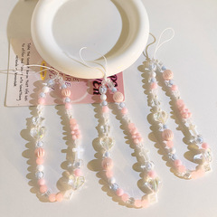 可愛ins粉色小熊珠珠鏈愛心串珠手提鏈吊墜掛飾ccd相機掛件拍立得