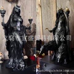 クロスボーダー新しいハロウィン夜の魔女の装飾家の庭のデザインブラックアート樹脂クラフト