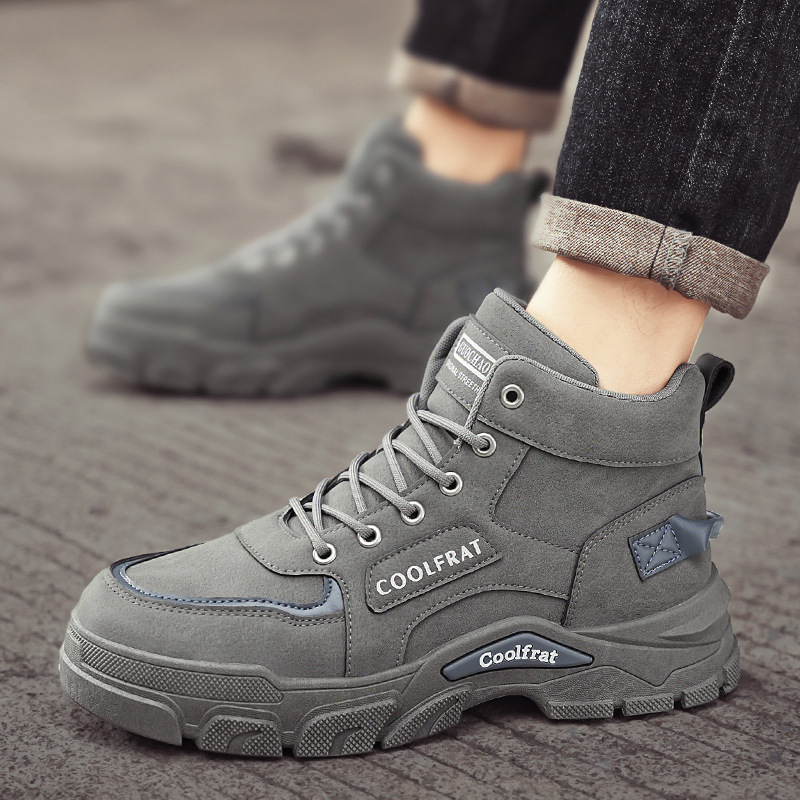 Zapatos masculinos en otoño de 2025, nuevos zapatos Martin de alta gama, tendencia masculina, 100 zapatos de trabajo de base gruesa, botas cortas, zapatos de trabajo de ocio image 8
