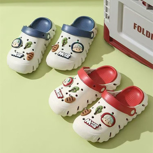 Mingya Children's Croc Shoes 2025 New Baby Anti-Slip Summer Outerwear Beach Shoes Middle Children's Soft Sole Indoor Slippers