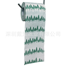 印花卫生纸 印花卷纸 印花厕纸圣诞卷纸 本色竹浆印刷卫生纸 卷纸