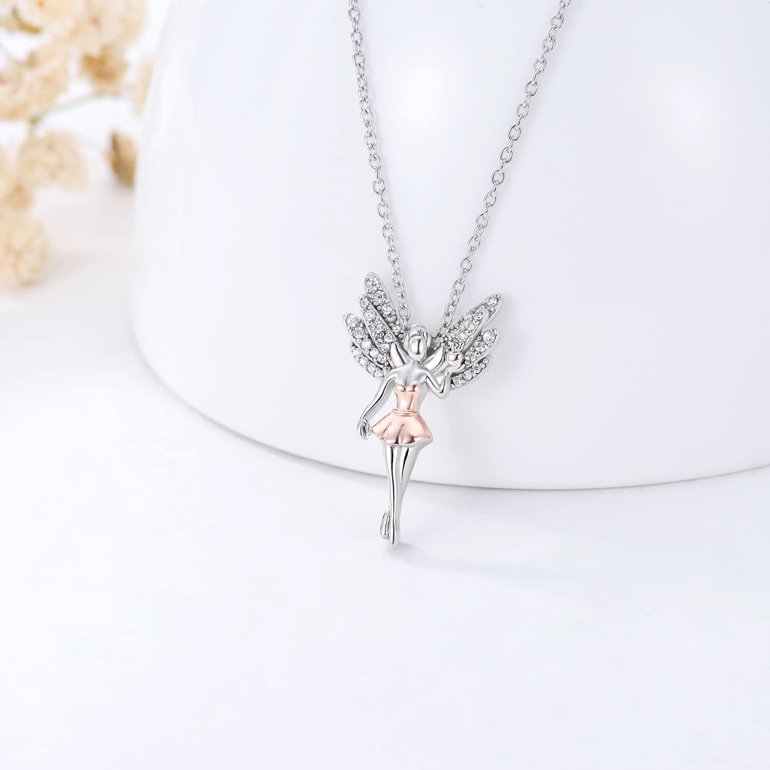 Collier pendentif elfe avec diamants pour femme_voghion.com
