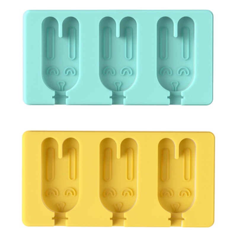 2-color pequeño animal helado molde de silicona paleta de chocolate molde DIY hecho a mano molde de helado casero
